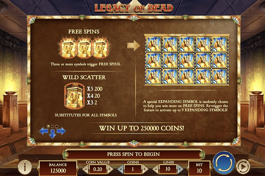 Legacy of Dead на реальные деньги